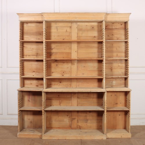 Georgian Pine Open Bookcase