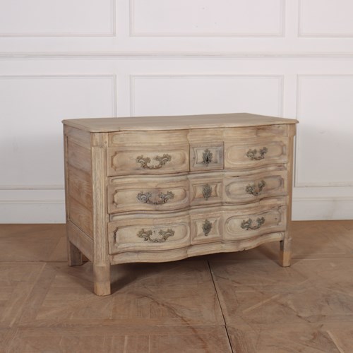 18Th Century Bleached Oak Commode