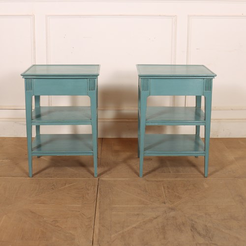Pair Of Swedish Style Bedside Tables