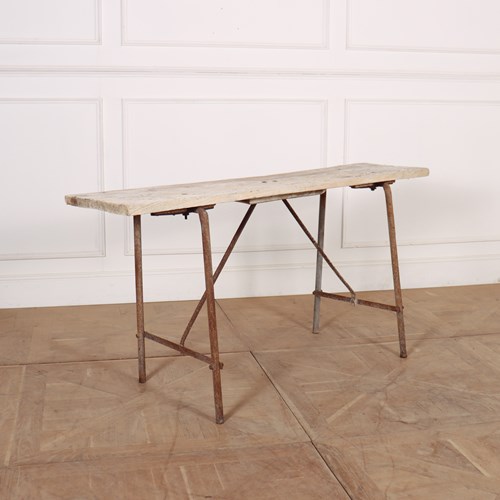 French Bleached Trestle Table