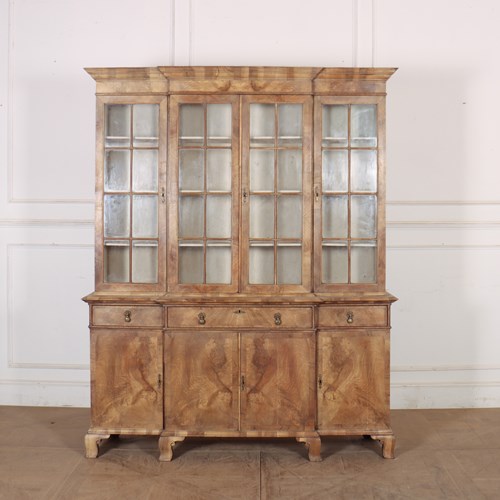 English Bleached Walnut Bookcase
