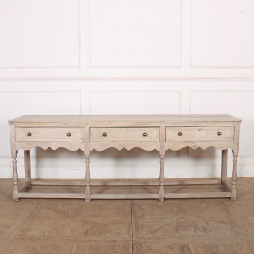English Bleached Oak Dresser Base