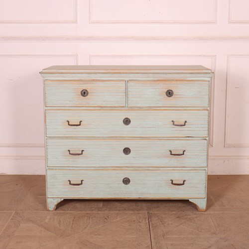 Swedish Fluted Drawer Front Commode
