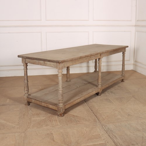 French Bleached Oak Drapers Table