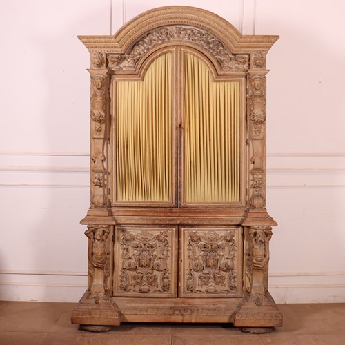Italian Carved Wood Vitrine