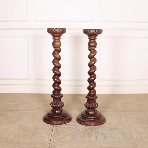 Pair Of 19Th Century German Candle Stands