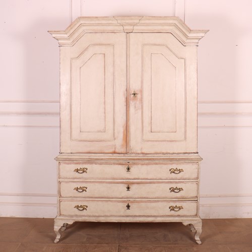 Swedish Painted Linen Cupboard