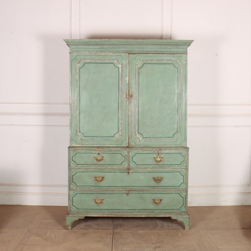 Georgian Painted Linen Cupboard