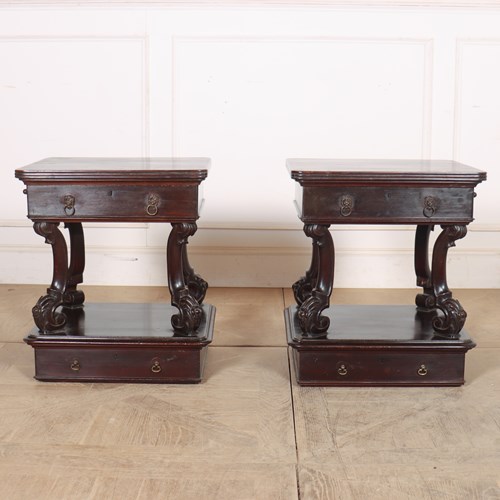 Pair Of Irish Bedside Tables