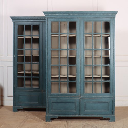Pair Of Painted Library Bookcase