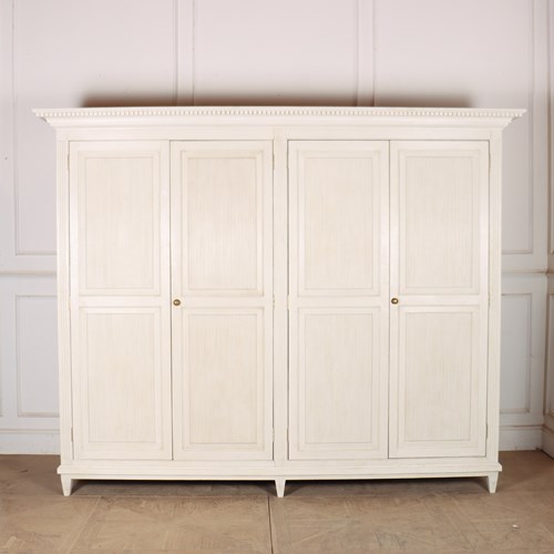 Custom Made Gustavian Style Hanging Wardrobe