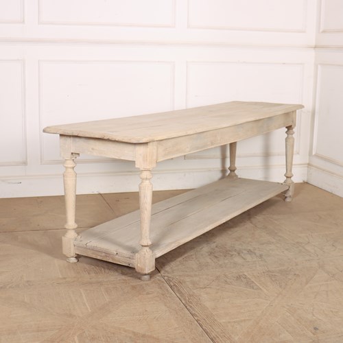 French Bleached Oak Drapers Table
