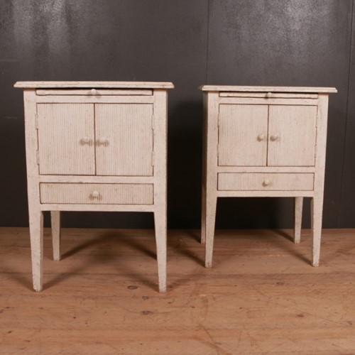Pair of Swedish Style Bedside Cupboards