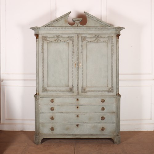 Dutch Painted Linen Cupboard