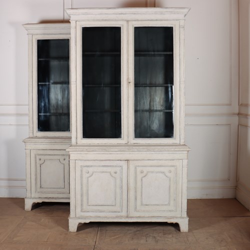 Pair Of English Painted Bookcases