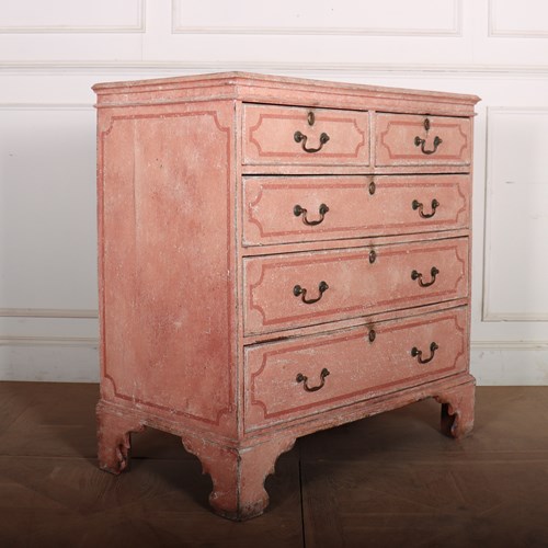 18Thc English Painted Chest Of Drawers