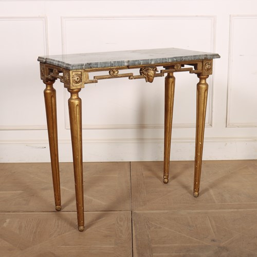 English Marble Topped Console Table