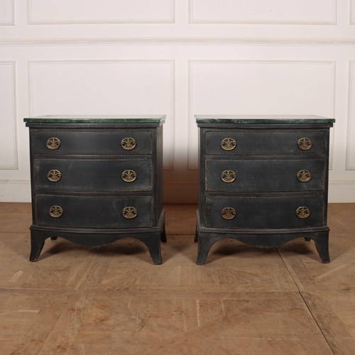 Pair Of Painted Bedside Chest Of Drawers