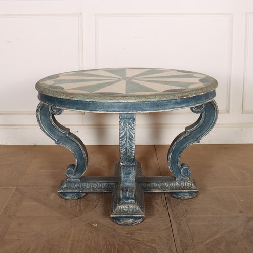 English Decorated Lamp Table