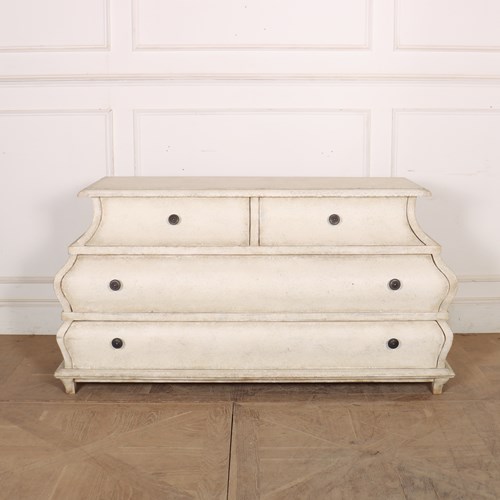Painted Bombe Shaped Commode