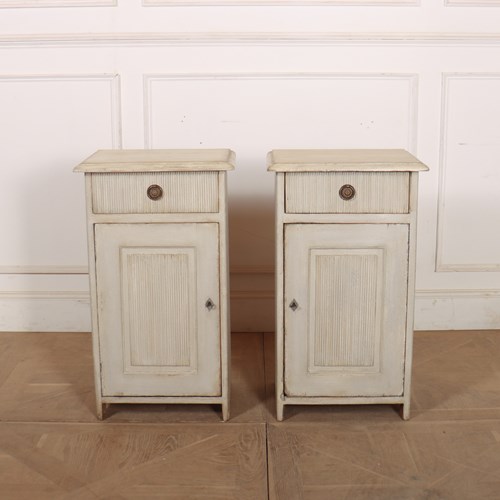 Pair Of Continental Painted Bedside Tables