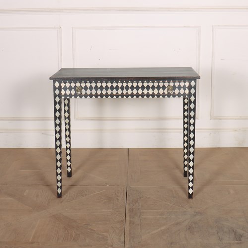 English Decorated Lamp Table