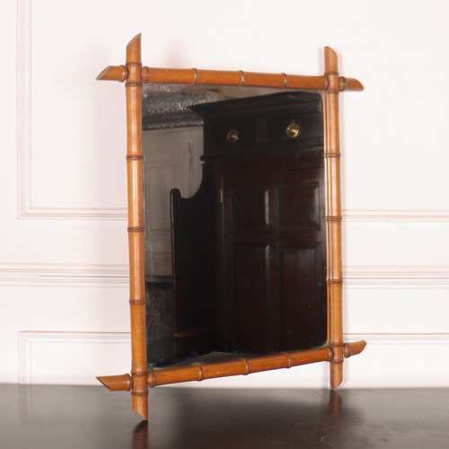 French Faux Bamboo Mirror