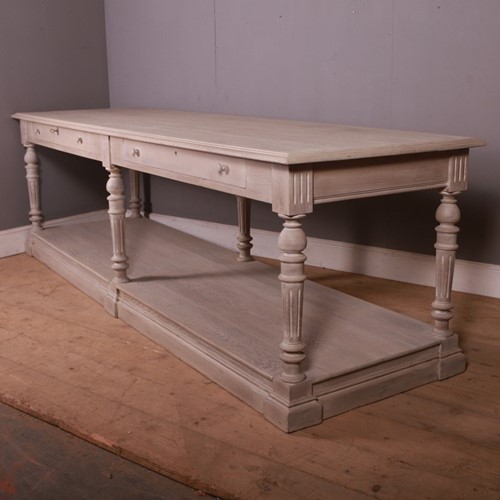 French Bleached Oak Drapers Table