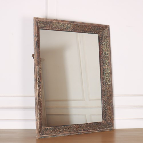 Large Painted Fretwork Mirror