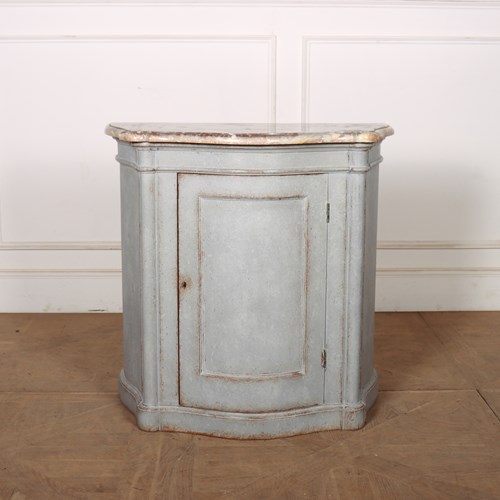 French Serpentine Marble Top Buffet 