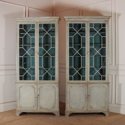 Pair Of Country House Bookcases