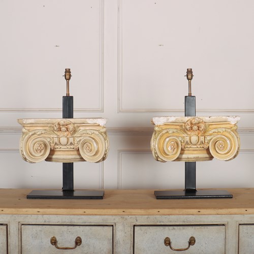 Pair Of Capital Table Lamps