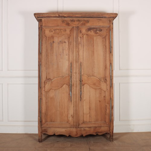 18Th Century French Bleached Oak Armoire