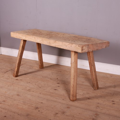 French Scrubbed Sycamore And Elm Trestle Table