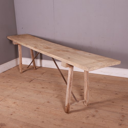 French Scrubbed Poplar Trestle Table