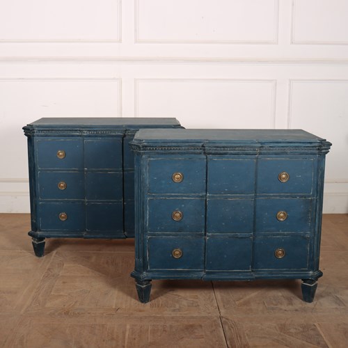 Pair Of Custom Made Breakfront Commodes