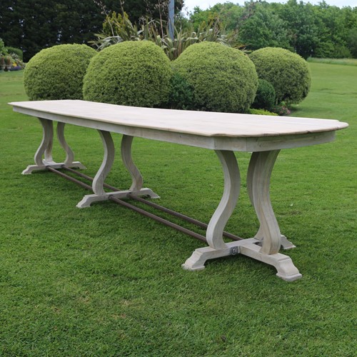 French Bleached Oak Monastery Table