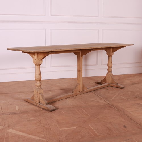 Bleached Oak Trestle Table