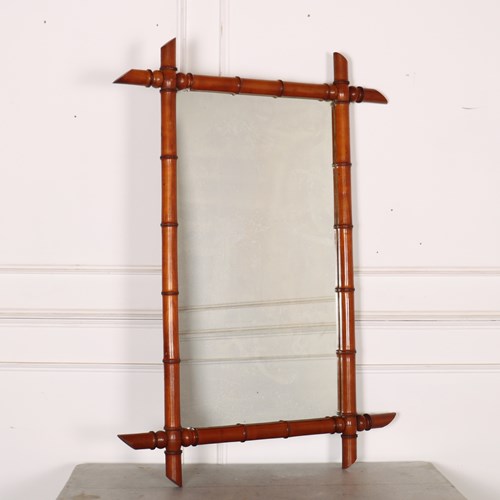 French Faux Bamboo Mirror