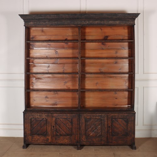 19Th Century Painted Oak Library Bookcase