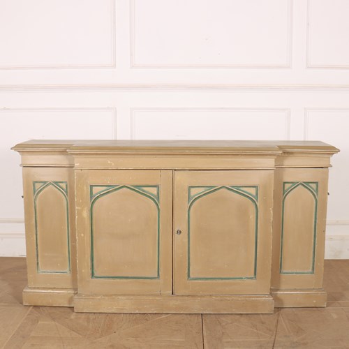 19Th Century English Breakfront Gothic Sideboard