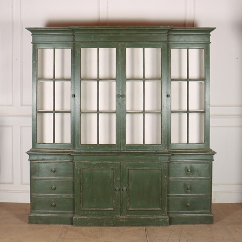 Painted Pine Breakfront Kitchen Cabinet