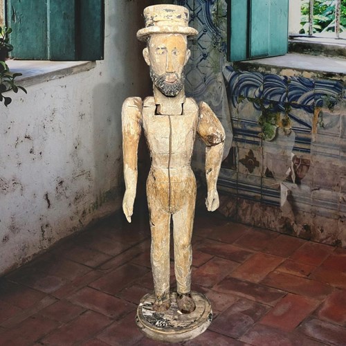 19Th Century Polychrome Man Of The Sea