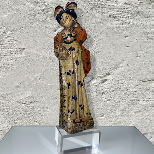19Th Century Carved Trihedral Doll