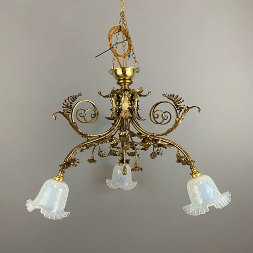 Naturalistic Art Nouveau Chandelier (32177)