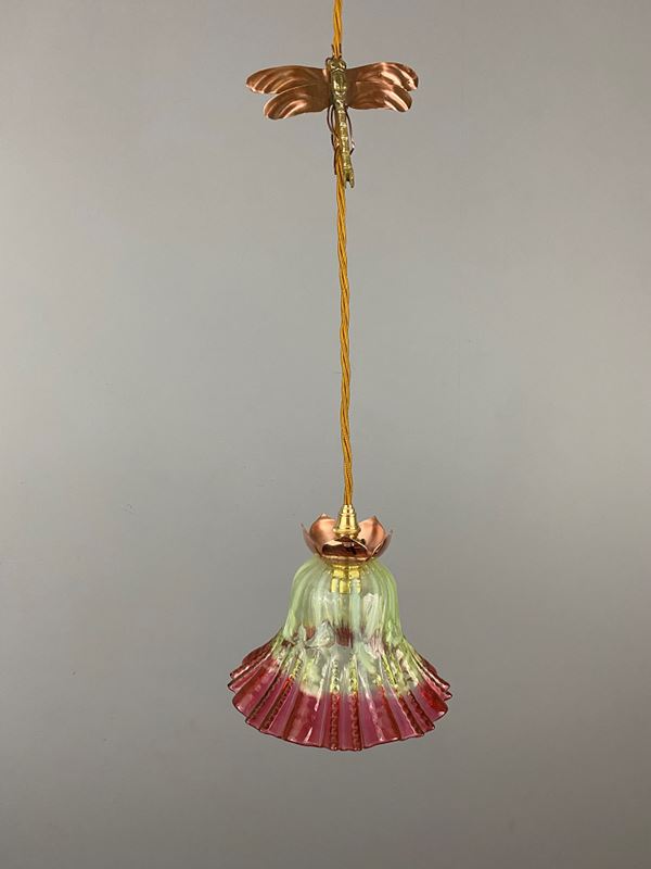 Art Nouveau Cranberry Glass Pendant Light With Dragon Fly (23050-4)-ashby-interiors-img-0058-p-main-638243390911960990.png