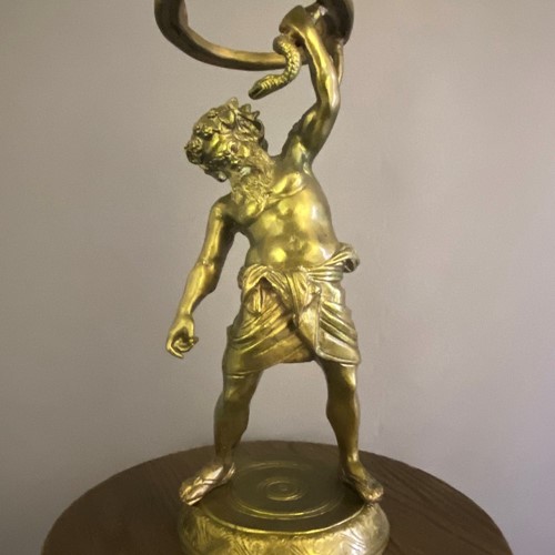 Brass figure of greek god silenus 