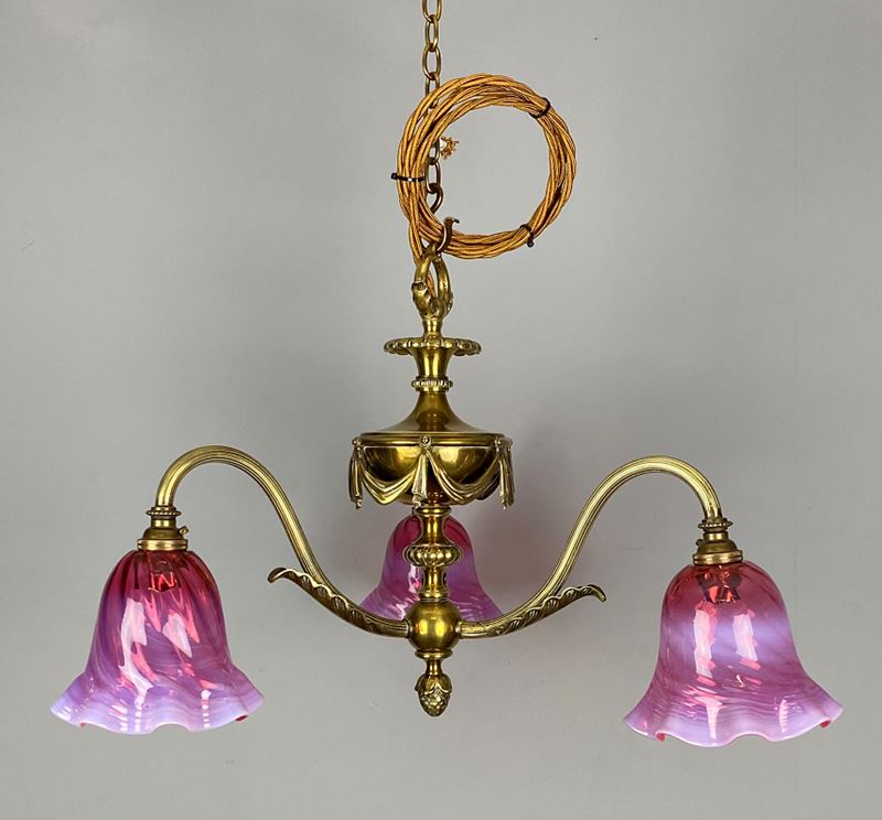 Art Nouveau Chandelier With Cranberry Glass Shades (32185)-ashby-interiors-img-1652-p-main-638252938466559413.png