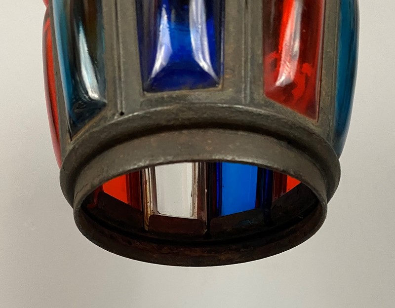 Arts and crafts red and blue glass lantern (22343)-ashby-interiors-img-2282-main-638031727709662324.jpg