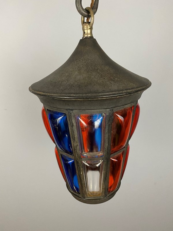 Arts and crafts red and blue glass lantern (22343)-ashby-interiors-img-2284-main-638031727720443926.jpg